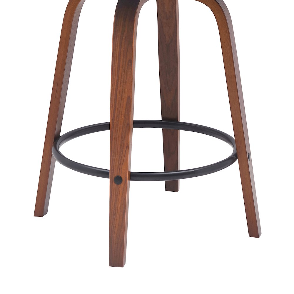 Diana Upholstered Wood Swivel Bar or Counter Stool