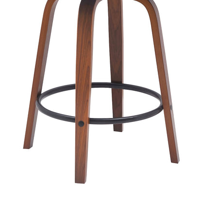 Diana Upholstered Wood Swivel Bar or Counter Stool