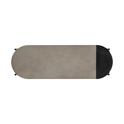 Dua Concrete and Black Metal Modern Console Table