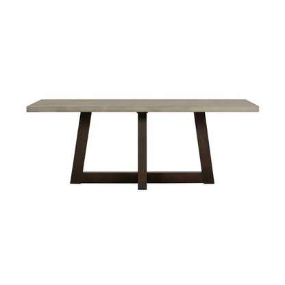 Elodie Grey Concrete and Dark Grey Oak Rectangle Dining Table