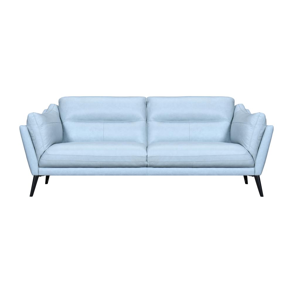 Franz Sky Blue Leather Sofa