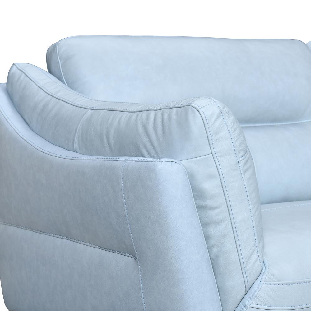 Franz Sky Blue Leather Sofa