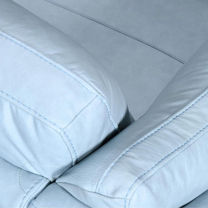 Franz Sky Blue Leather Sofa