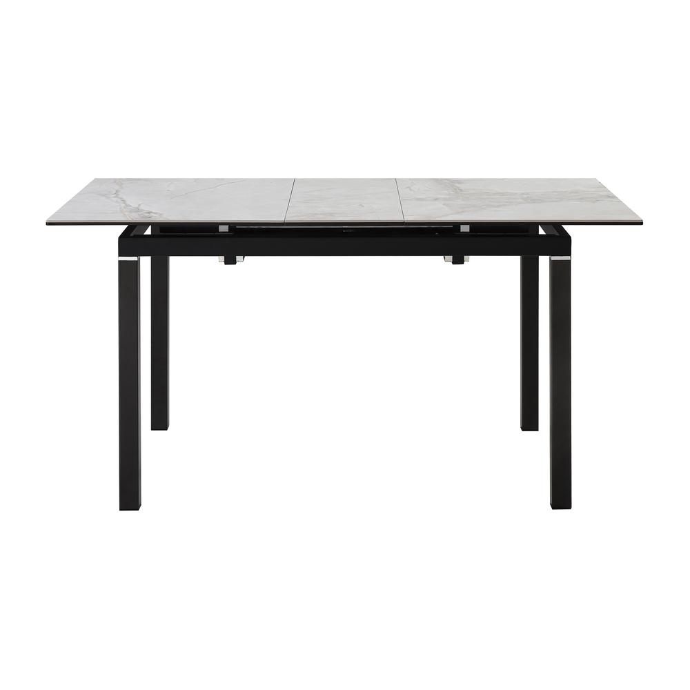 Giana Extendable Dining Table in Stone and Metal
