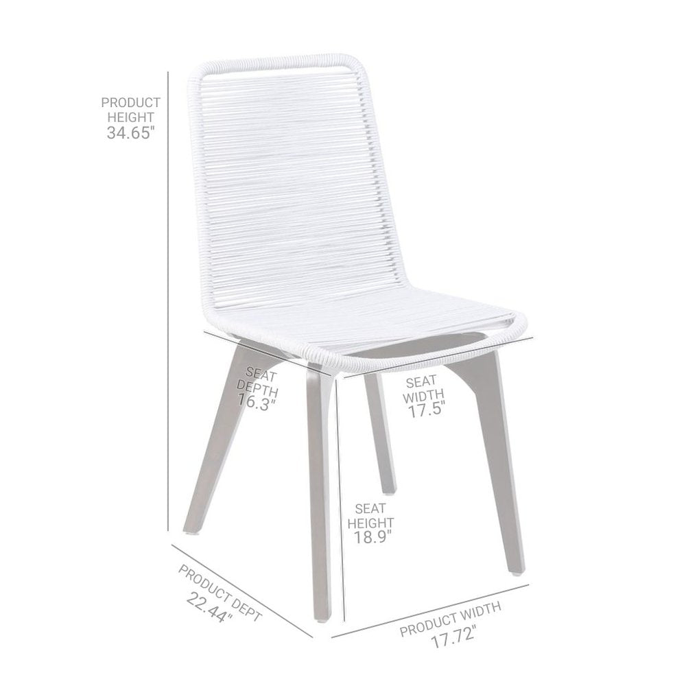 Patio Chair Set – Outdoor Dining Chairs and Porch Chairs in Silver Finish