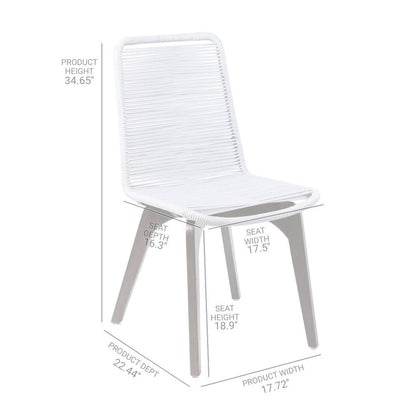 Patio Chair Set – Outdoor Dining Chairs and Porch Chairs in Silver Finish