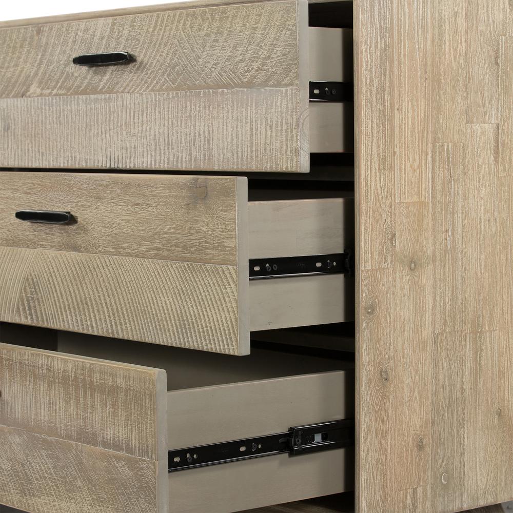 Baly Acacia Mid-Century 6 Drawer Dresser