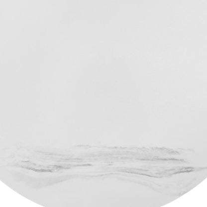Loxley White Marble Coffee Table with Black Metal Base