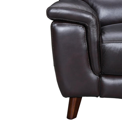 Lizette Brown Leather Power Recliner with USB