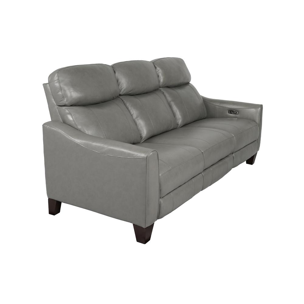 Milos 83" Zero Gravity Power Reclining Sofa in Light Gray Leather