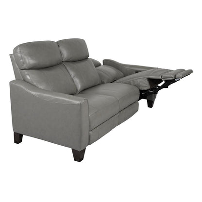 Milos 83" Zero Gravity Power Reclining Sofa in Light Gray Leather