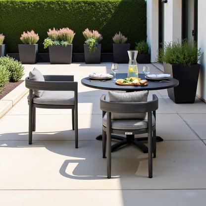 Patio Chair Set – Outdoor Dining Chairs and Porch Chairs in Gray Finish