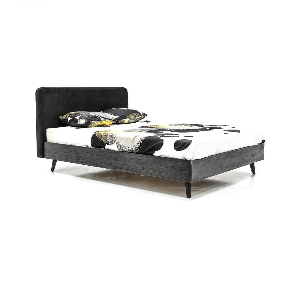 Mohave Mid-Century Tundra Grey Acacia King Platform Bed