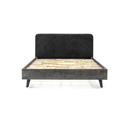 Mohave Mid-Century Tundra Grey Acacia King Platform Bed