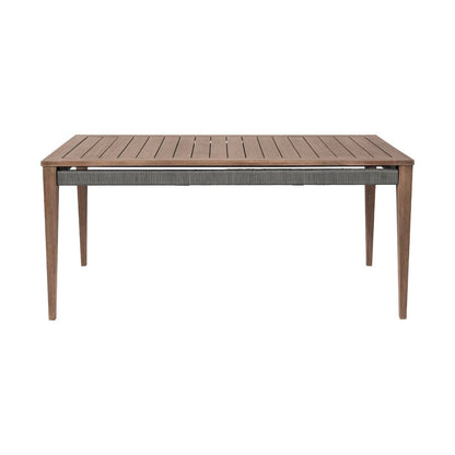 Orbit Outdoor Patio Dining Table in Weathered Eucalyptus Wood