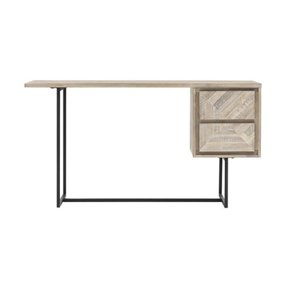 Peridot 2 Drawer Desk in Natural Acacia Wood
