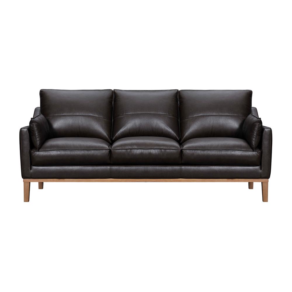 Pompeii 87" Dark Brown Leather Sofa