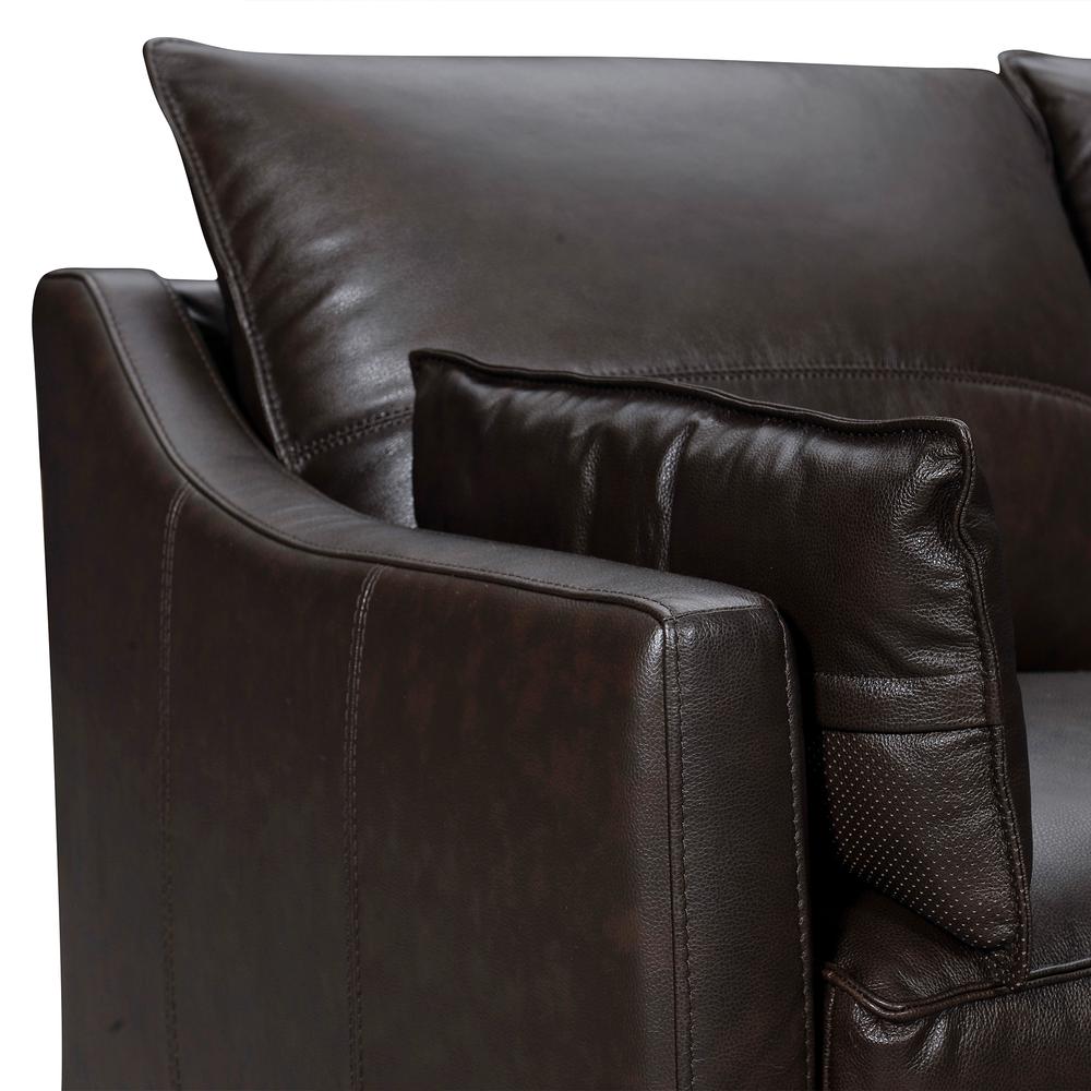 Pompeii 87" Dark Brown Leather Sofa