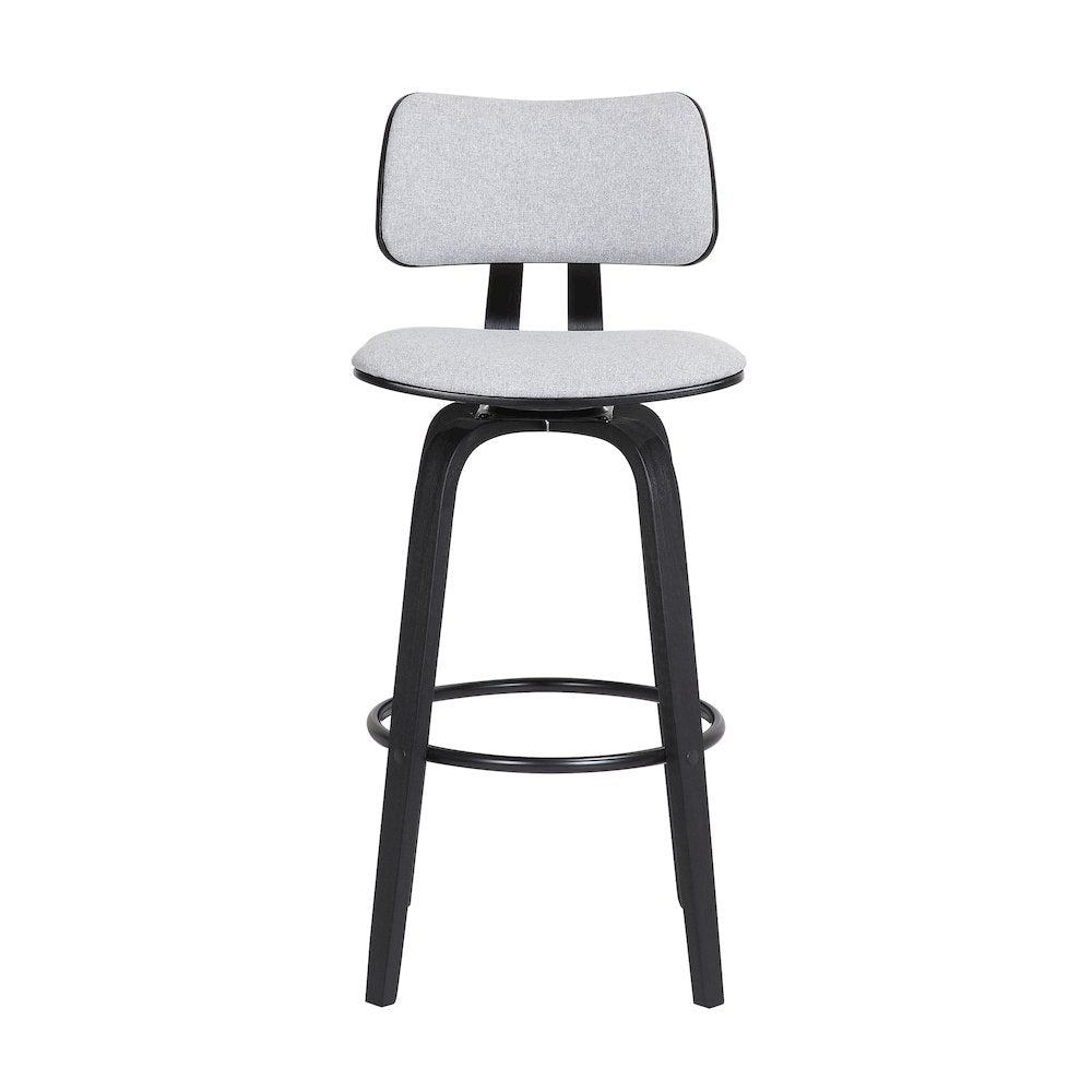 Pico Upholstered Wood Swivel Bar or Counter Stool