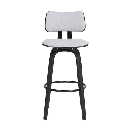 Pico Upholstered Wood Swivel Bar or Counter Stool