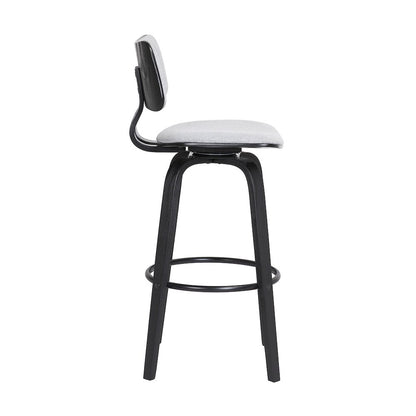 Pico Upholstered Wood Swivel Bar or Counter Stool