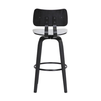 Pico Upholstered Wood Swivel Bar or Counter Stool
