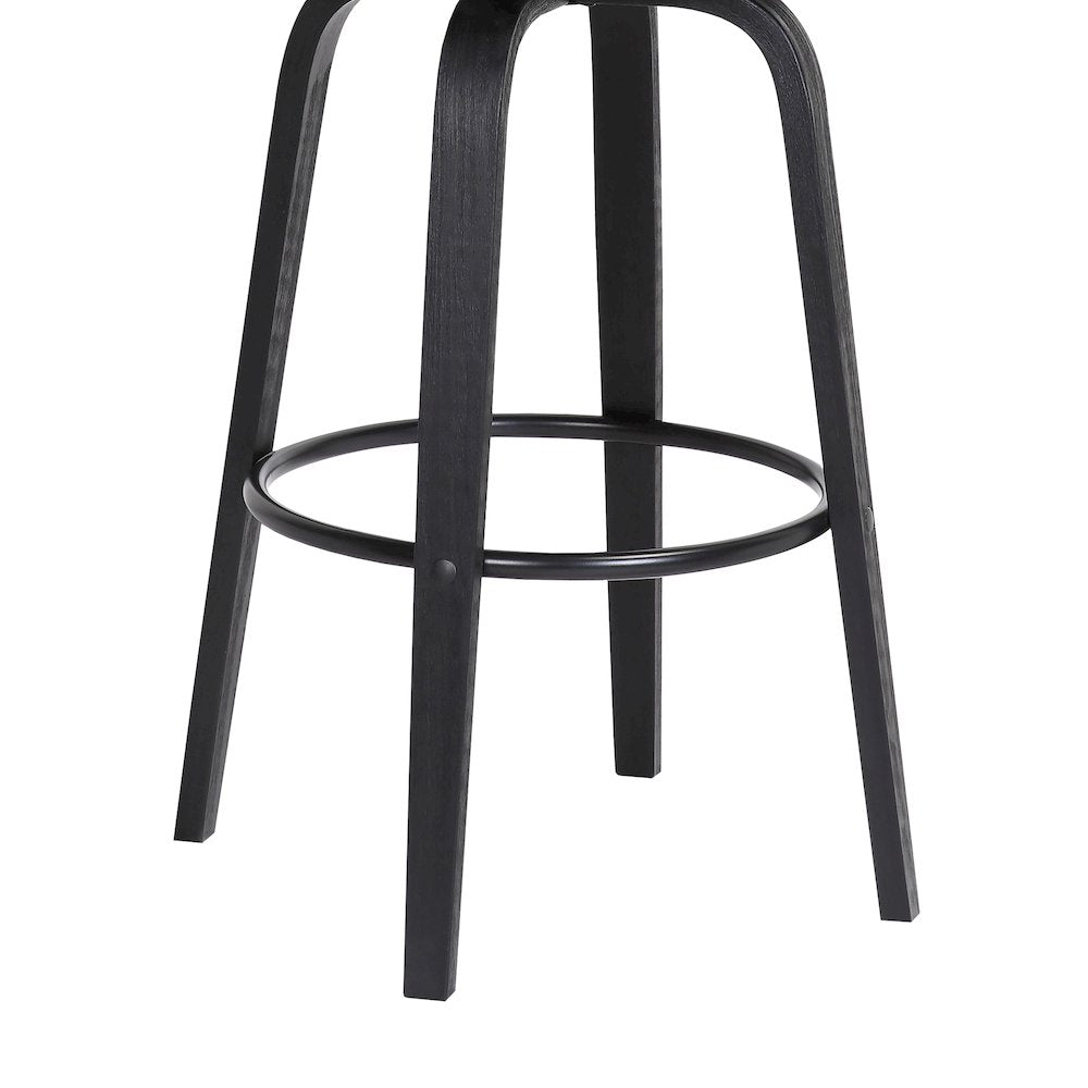 Pico Upholstered Wood Swivel Bar or Counter Stool