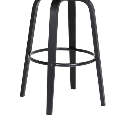 Pico Upholstered Wood Swivel Bar or Counter Stool