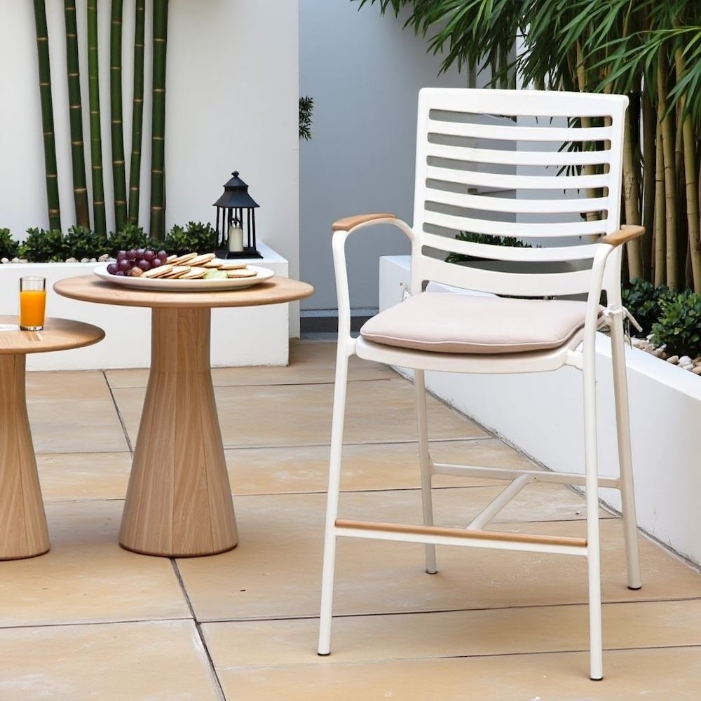 Bar Stool – Outdoor Bar Stools with Teak Accents and Bar Height Chairs