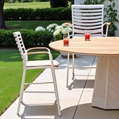 Bar Stool – Outdoor Bar Stools with Teak Accents and Bar Height Chairs