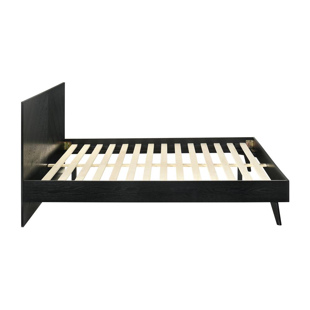 Petra King Platform Wood Bed Frame in Black Finish