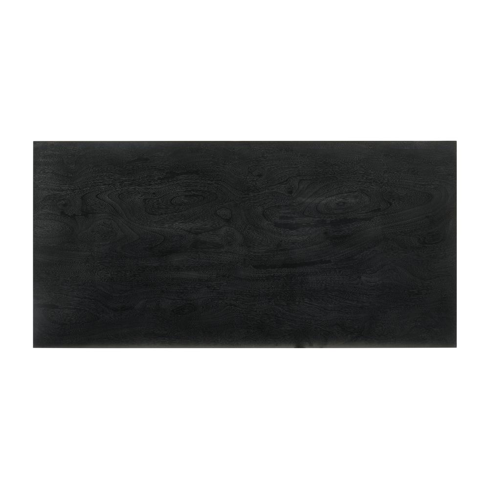 Petra King Platform Wood Bed Frame in Black Finish