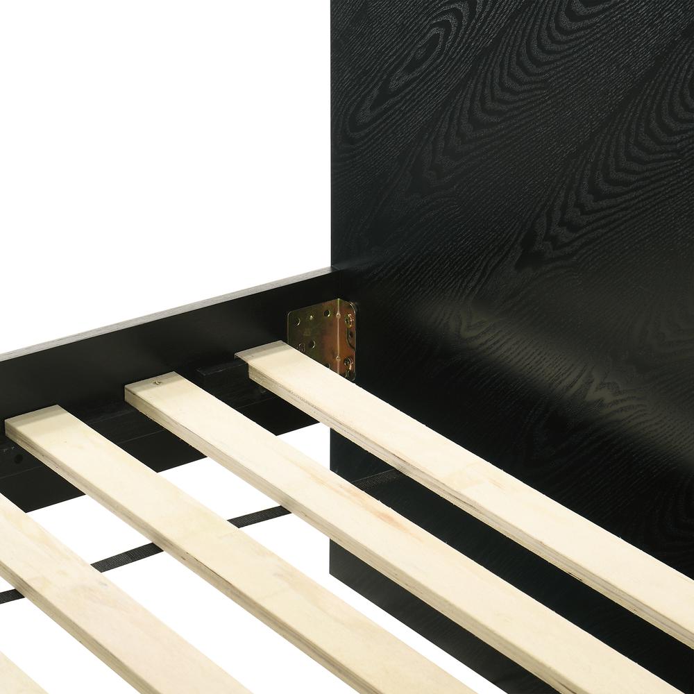 Petra King Platform Wood Bed Frame in Black Finish