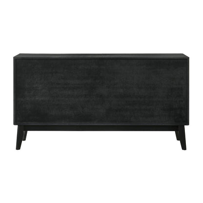 Petra 6 Drawer Wood Dresser in Black Finish