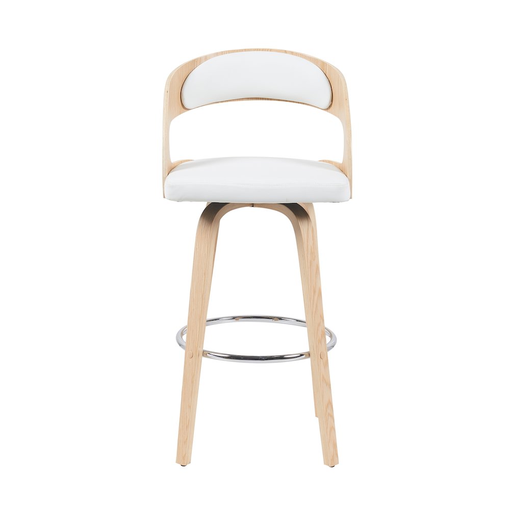 Bar Height Swivel Stool in Patterned Oak Finish