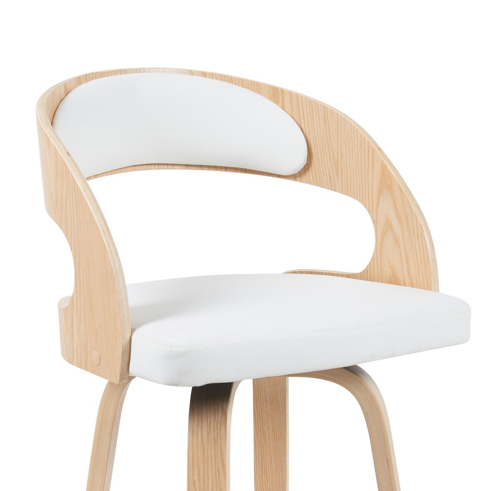 Bar Height Swivel Stool in Patterned Oak Finish