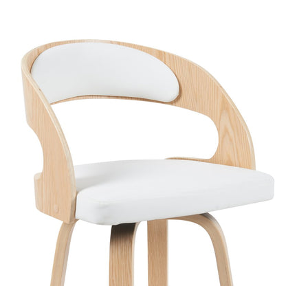 Bar Height Swivel Stool in Patterned Oak Finish