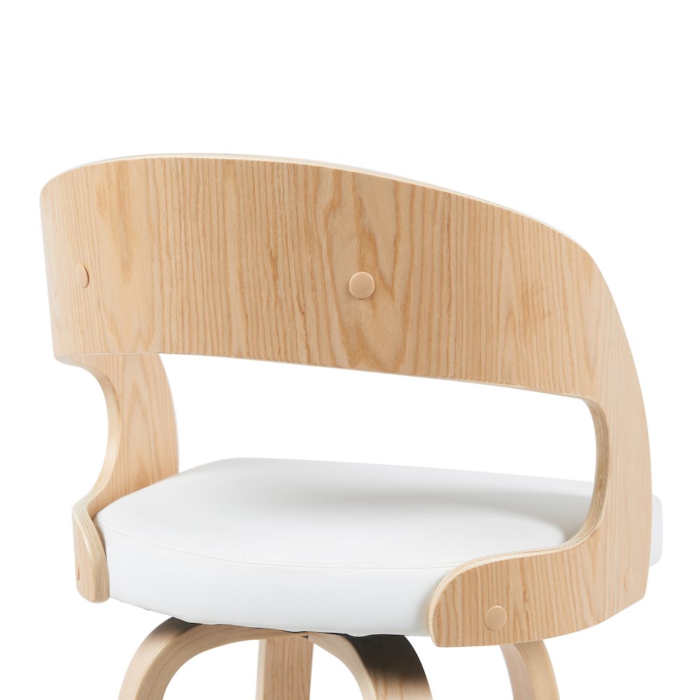 Bar Height Swivel Stool in Patterned Oak Finish
