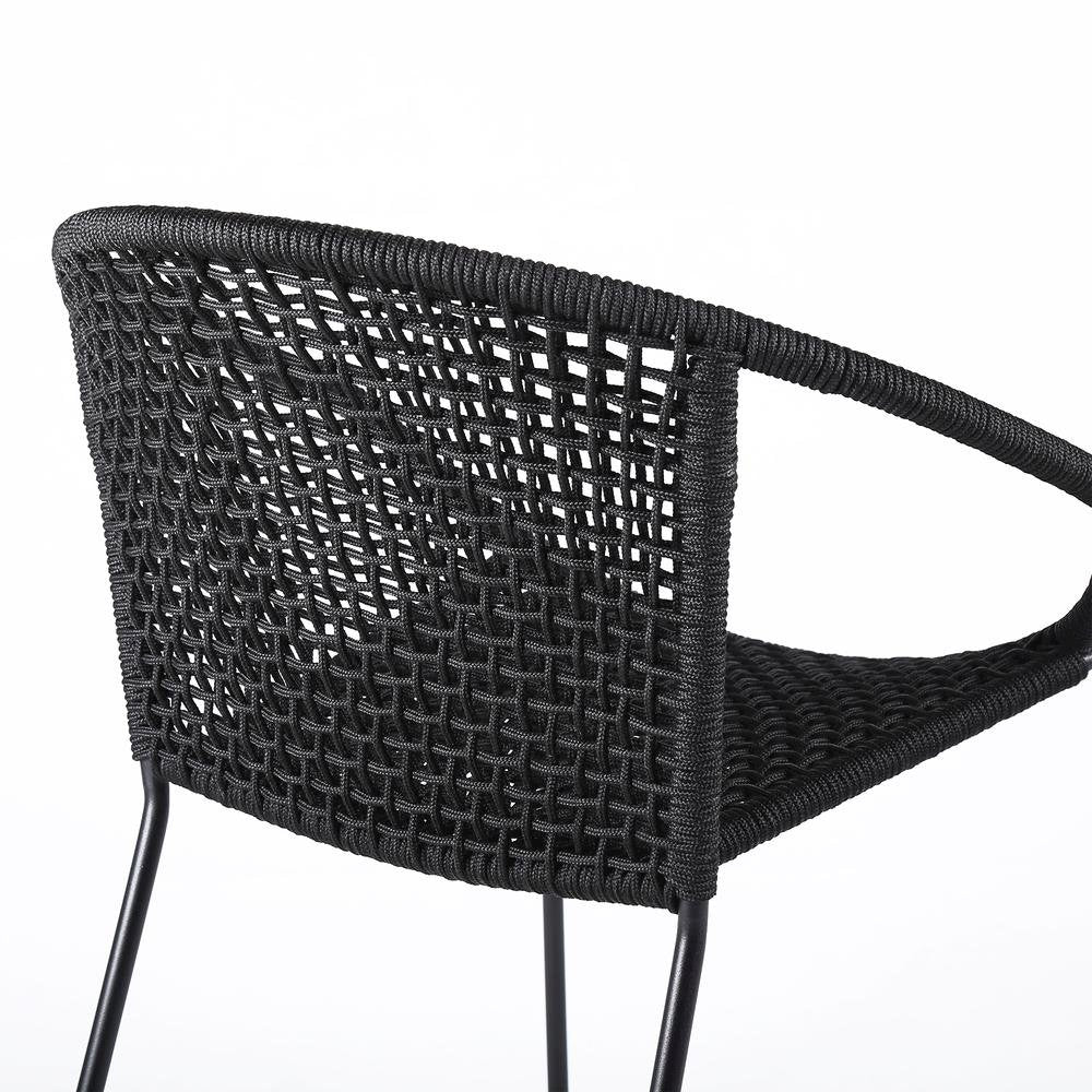 Outdoor Dining Chairs – Patio Chairs Set of 2, Stackable Steel Frame