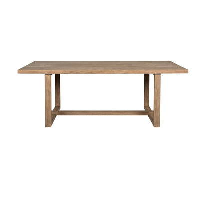 Vivid Outdoor Patio Dining Table in Light Eucalyptus Wood