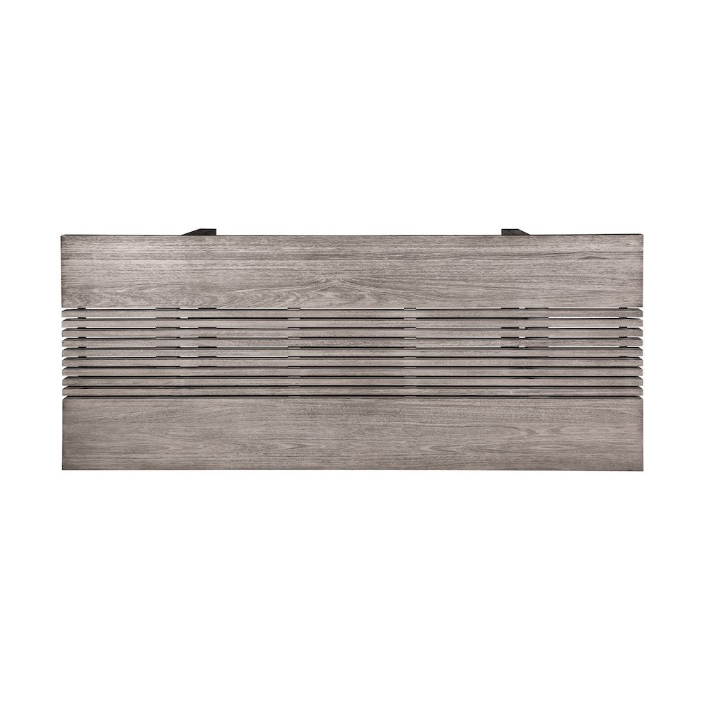 Vivid Outdoor Patio Dining Table in Gray Eucalyptus Wood