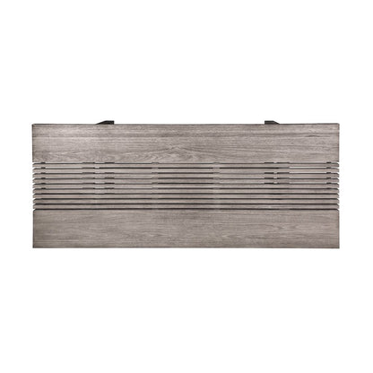 Vivid Outdoor Patio Dining Table in Gray Eucalyptus Wood
