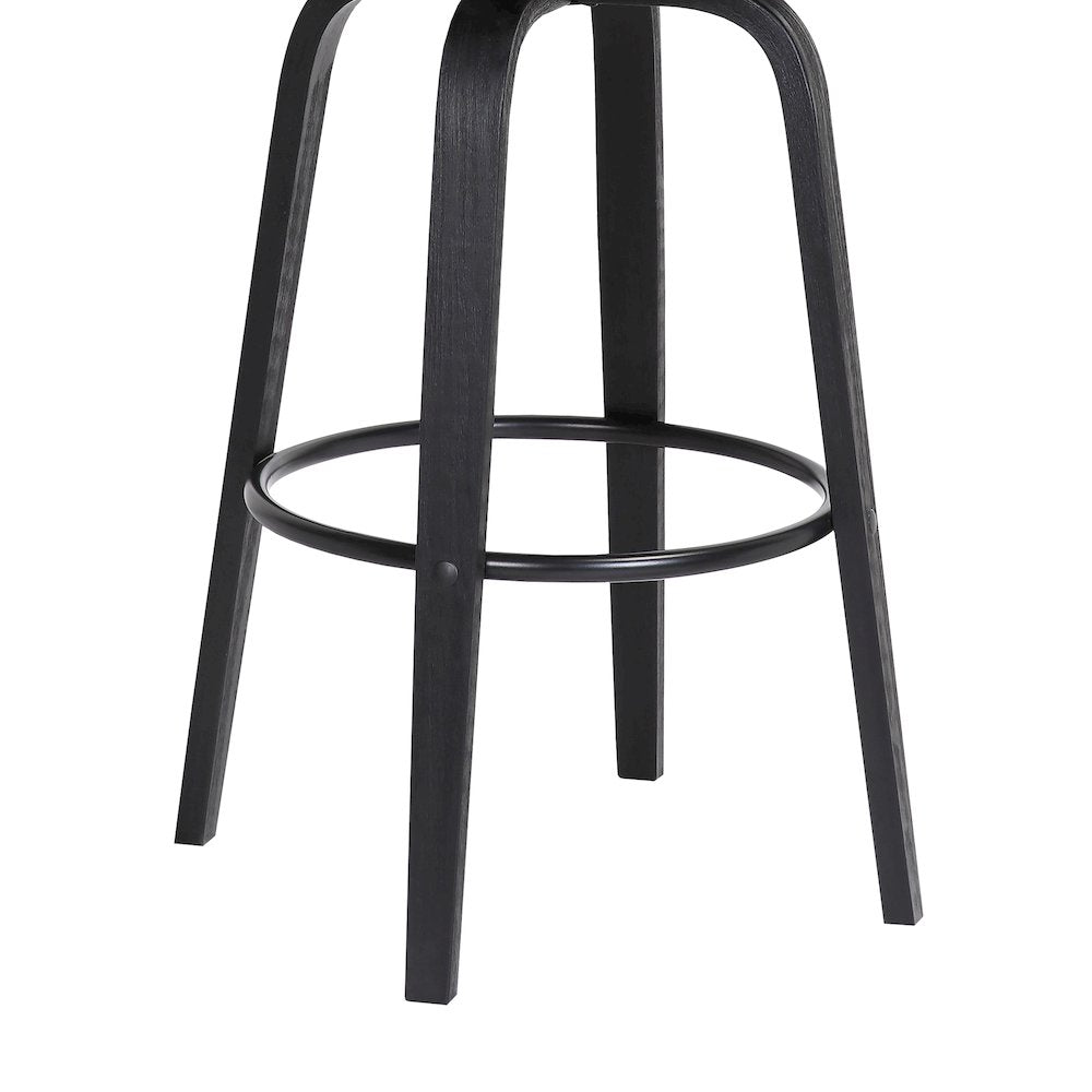 Willow Upholstered Wood Swivel Bar or Counter Stool