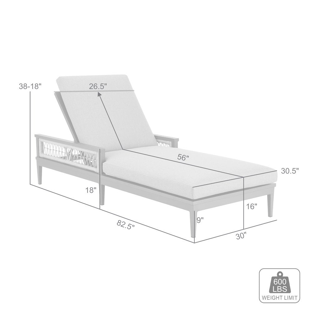 Chaise Lounge – Aluminum Outdoor Chaise Lounge Chair for Poolside Use