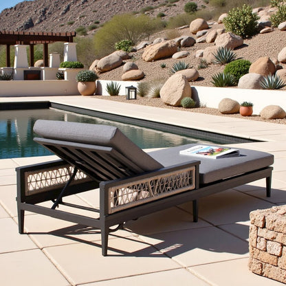 Chaise Lounge – Aluminum Outdoor Chaise Lounge Chair for Poolside Use