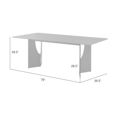 79in Rectangular Dining Table with Maroon Tempered Glass Table Top-Seats up to 6