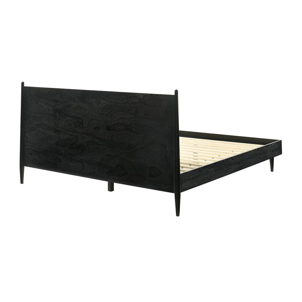 Artemio King 4 Piece Wood Bedroom Set in Black Finish