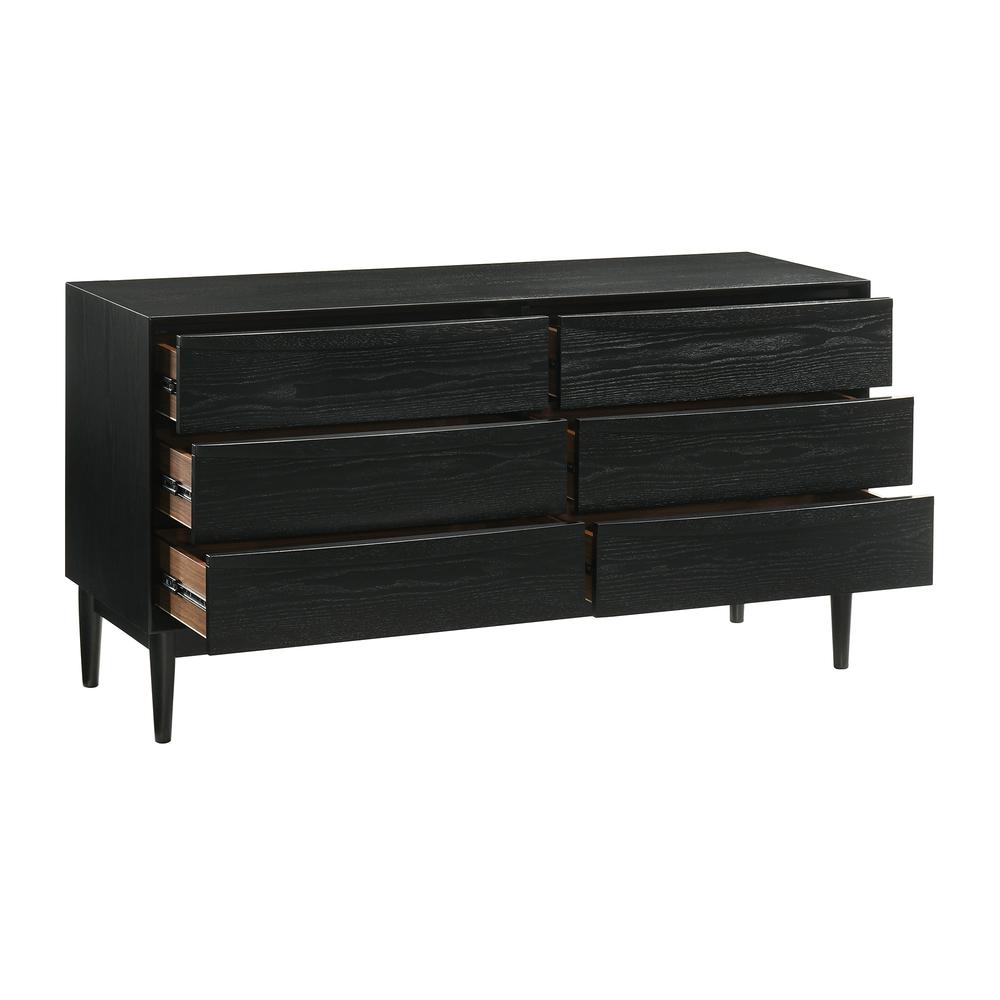 Artemio King 4 Piece Wood Bedroom Set in Black Finish