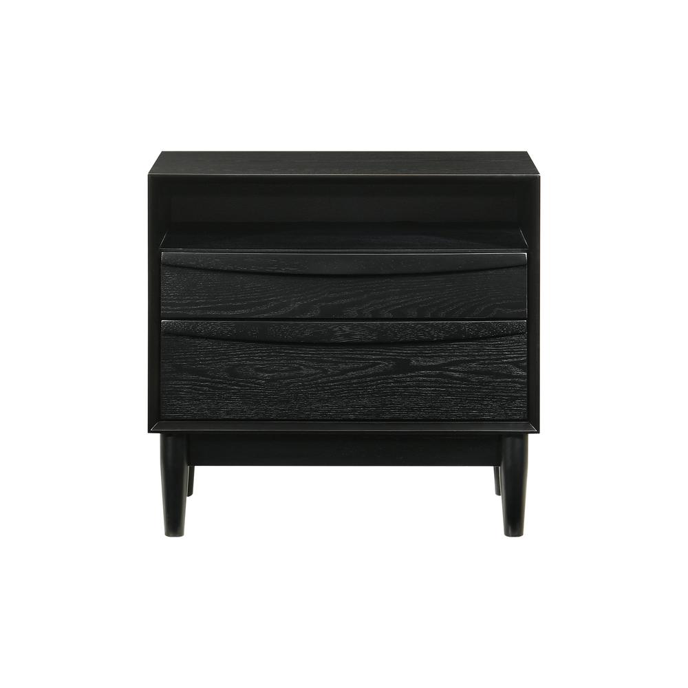Artemio King 4 Piece Wood Bedroom Set in Black Finish