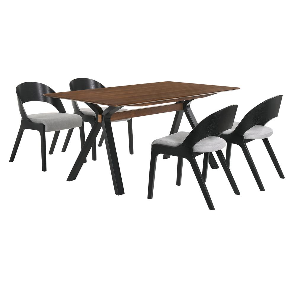 Laredo Polly 5 Piece Black Dining Set